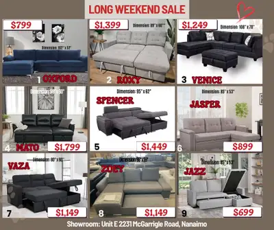 Don’t miss out the special offer on our sectional and sleeper sofas in Nanaimo and Victoria branch!✨...