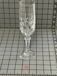 Vintage Champagne Flute crystal glass $5 each - only - More crys