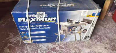 I'm selling a brand new Mastercraft Maximum 10-inch Heavy-Duty Table Saw, still in its original pack...