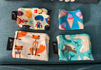 Kids Zippered Snack Pouches (4) - Superheroes, Foxes & More