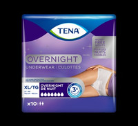 Tena Overnight Incontinence Underwear, XL