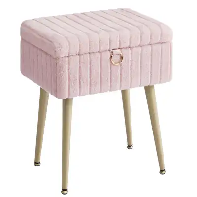 SONGMICS Storage Ottoman Vanity Stool, View more