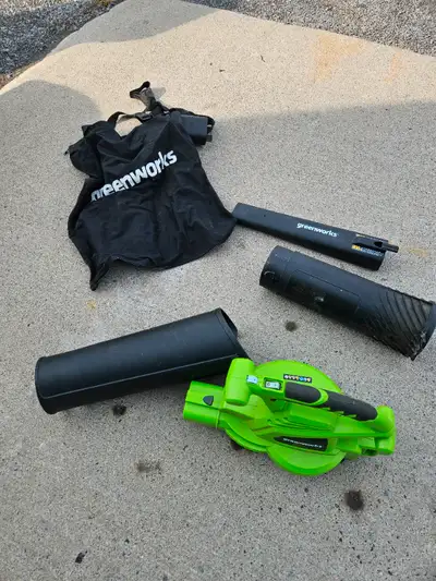 Greenworks Leafblower/vacuum Just like new $75