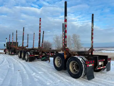 2008 Doepker super b log trailers BC spec 8,6 axles 9,6 bunks. 3 lift axles All aluminum 24.5 wheels...