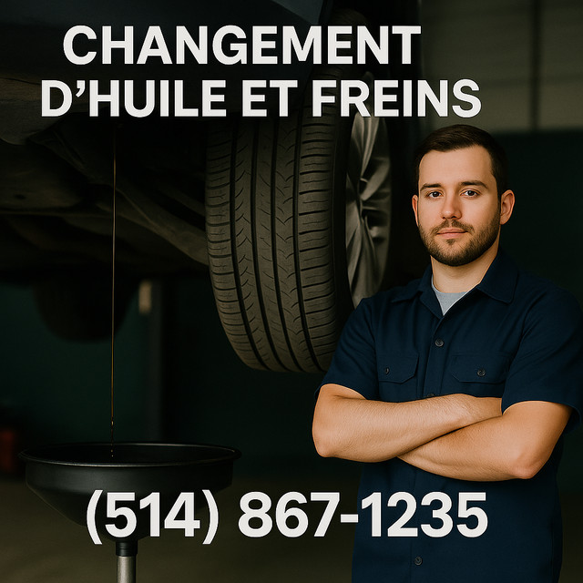 Changement d’huile et freins à domicile dans Autos et camions  à Laval/Rive Nord