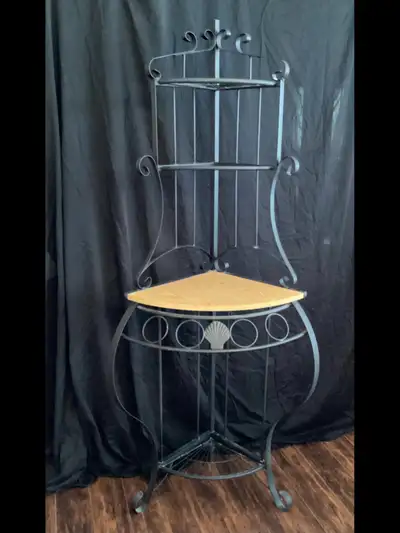 Wrought Iron Corner Shelving Unit, View more