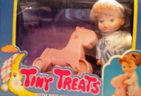 4" TINY TREATS BABY DOLL @ ROCKER, STROLLER, HORSE OR CARRIAGE