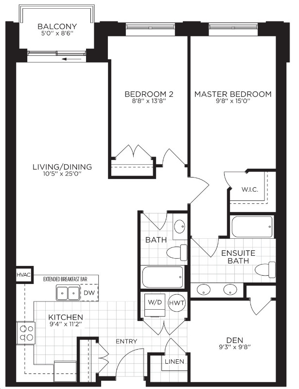 2 + 1 Bedroom ~ Brand New! Never Lived In! Stouffville in Short Term Rentals in Markham / York Region - Image 2