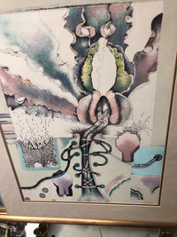 Flo Hatcher Monotype Lithograph in Gallery Frame + Vast Art Sale