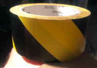 Hazard Warning Tape MMM (3M) 766, 76.2 mm (3") , Black/Yellow