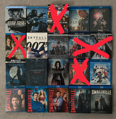 I am selling a few Blu ray and 4k movies some steelbooks. I am asking for 10 or best offer for each....