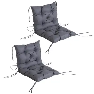 Patio Chair Cushions Set of 2, 39" x 20" x 3" Outdoor Tufted, View more