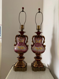 Vintage Table Lamps - Pair