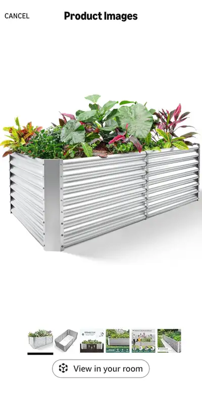 Land Guard 8×4×2 ft Galvanized Raised Garden Bed Kit, View more