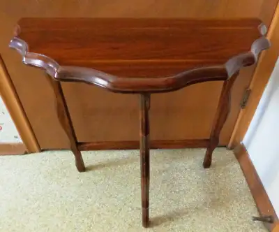 ANTIQUE SOLID WOOD HALF MOON ENTRANCE SIDE TABLE, View more
