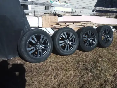 Tires have about 50% usage remaining. Rims are in excellent shape. Used for a 2019 Ridgeline Sport b...