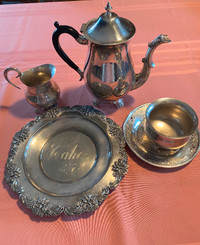 Silver Played Tea pot set.