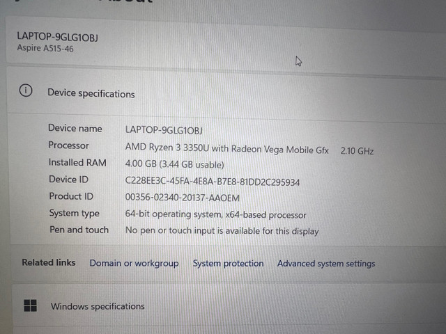 Acer Aspire 5 A515-46-R3UB in Laptops in Mississauga / Peel Region - Image 4