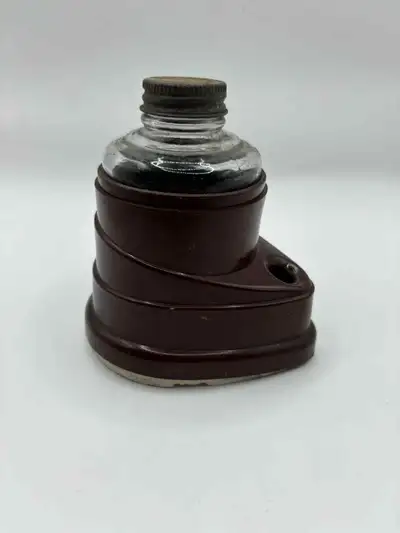 Vintage Inkwell with bottle No ink or pen included