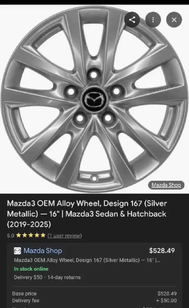 Michelin Winter Tires/ Came off a Mazda 3/ 205/60 R16 in Tires & Rims in Muskoka - Image 2
