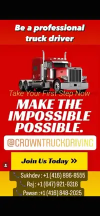 CROWN TRUCK DRIVING ACADEMY *LESSONS BY PROFESSIONALS*