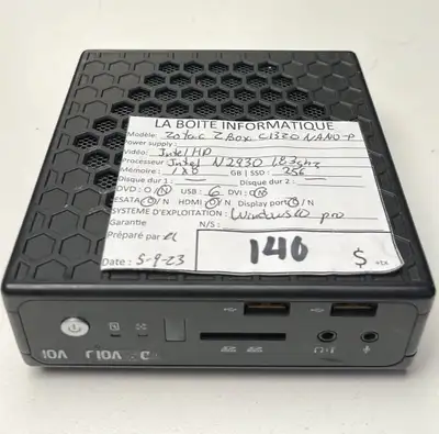 Tiny PC Zotac ZBox CI320N Nano Intel N2930 8Go SSD 256Go, View more