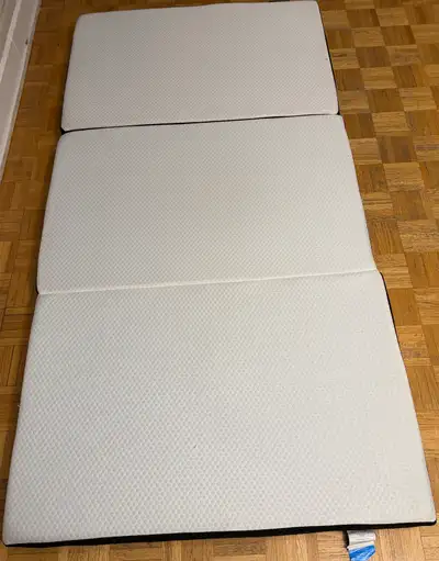 LIKE NEW - 4" Twin Folding Memory Foam Mattress, View more
