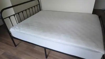 Complete queen bed set available for pickup only after June 23 in Winnipeg. Coming from a 100% bedbu...