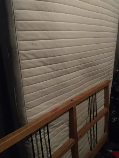 used Ikea Mattress size double + free ikea bed frame, View more