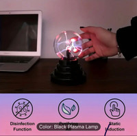 Black plasma touch lamp 