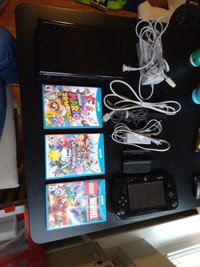 Wii u 32g deluxe with 3 games