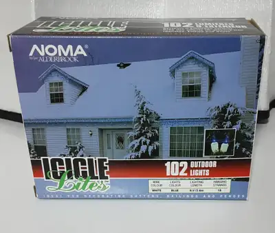 Noma Alderbrook Christmas Icicle Lights 102 Blue incandescent, View more