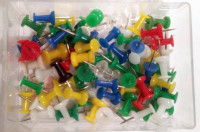 NEW - Set of office push pins - various colors