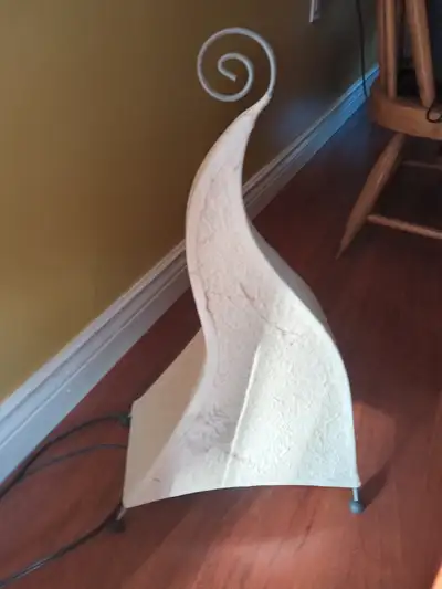 Unique rice paper lamp, works great,height is 20 inches