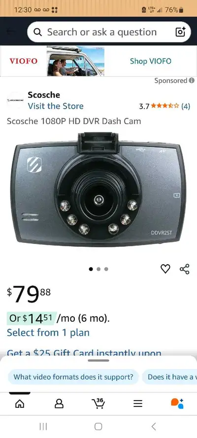 Scosche Dash Cam brand new , View more