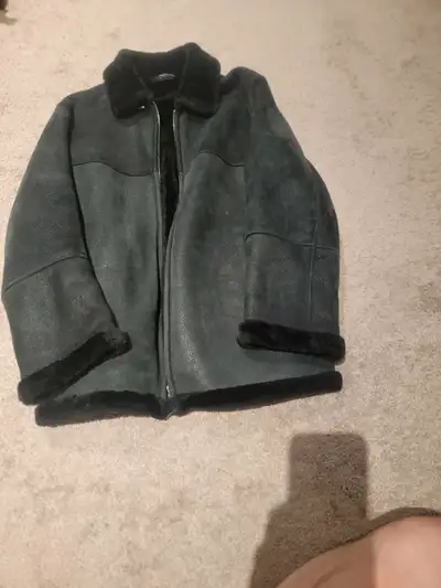 Harry Rosen Lammfell sheep skin leather jacket, View more