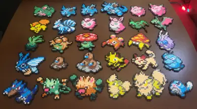 Shiny Pokémon Perler Sprite Collection – 31 to 60, View more