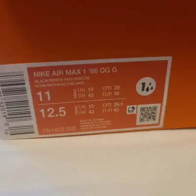 Nike air max 1 size 11 brand new