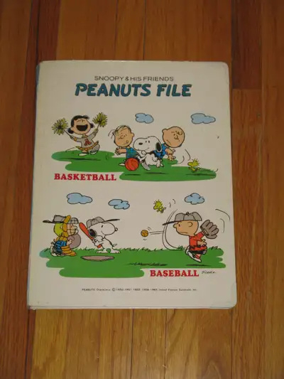 Vintage 1965 Snoopy & His Friends Peanuts File Folder Japan, View more