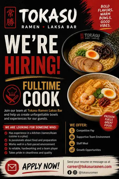 Fulltime Cook Position , View more