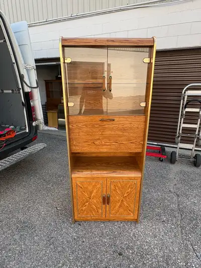 Free delivery used Vintage Wooden Display Cabinet, View more