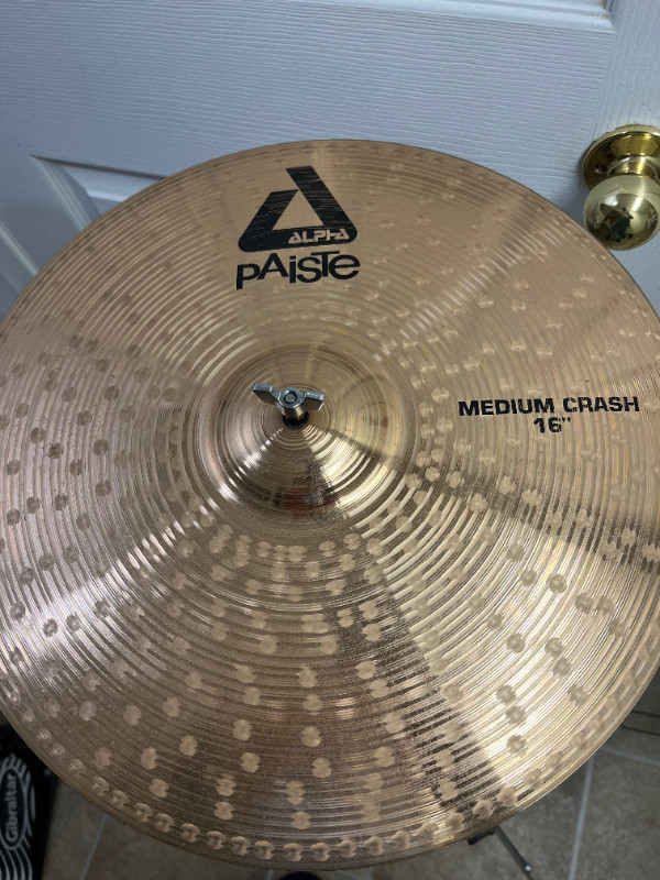 PAISTE GROOVE DRUM SYMBALS AND YAMAHA STANDS 550.00 in Drums & Percussion in Sudbury - Image 3