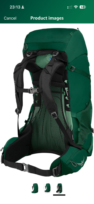 Osprey Rook 50L Men's Backpacking Backpack, Mallard Green, View more