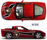 NHL Hockey Ottawa Senators SENS Diecast 1:18 Scale Corvette Car