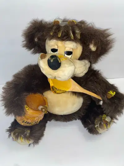 vintage honey bear plushie, View more