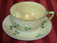 Beautiful Vintage Textured Porcelain Tea Cup & Saucer