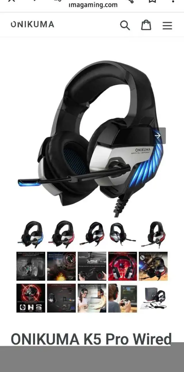 Pro Wired Stereo Gaming Headphones with stand in General Electronics in Markham / York Region - Image 6