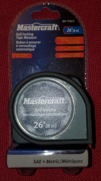 Mastercraft Self-locking Tape Measure 26' (8m) Brand New!!!
