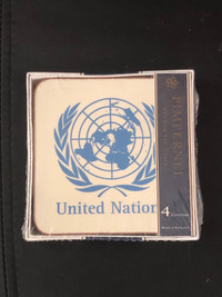  Rare New Pimpernel United Nations set of 4 coasters