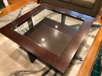 Price drop! - Glass top coffee and side table set -$250